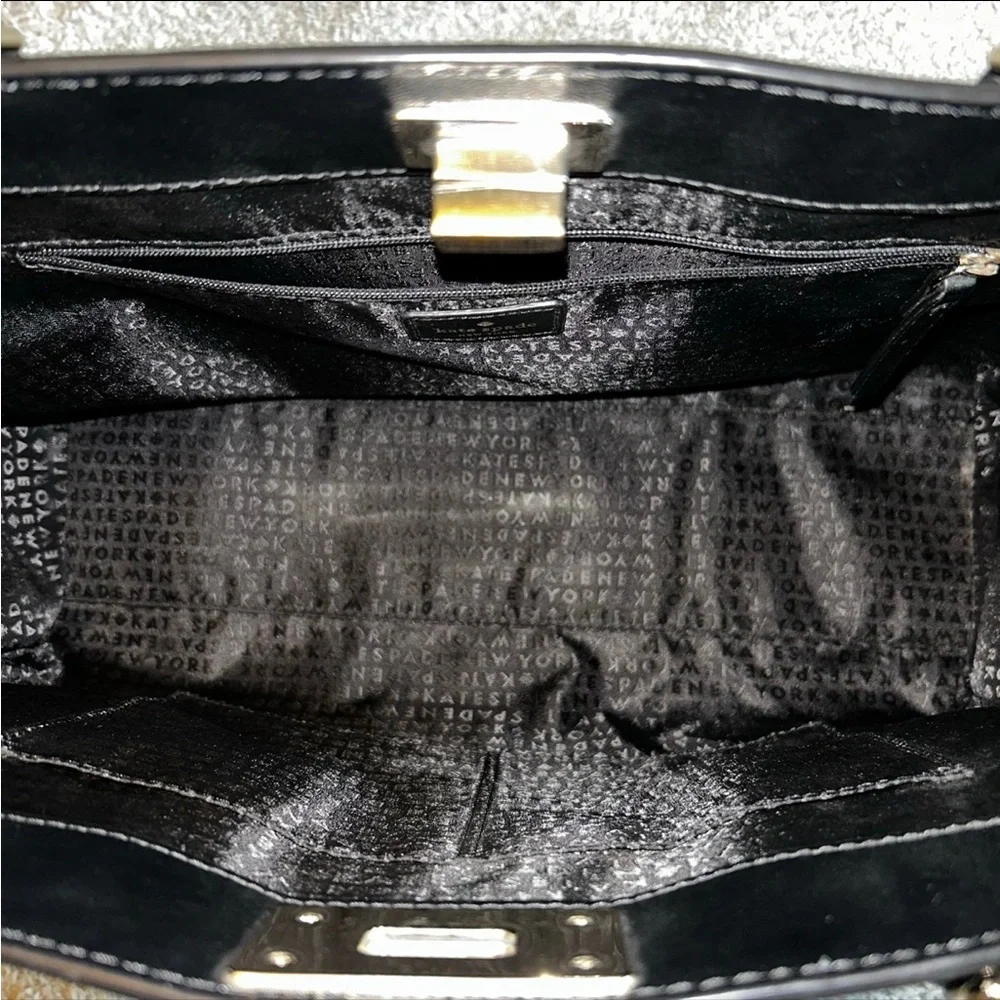 Kate Spade New York Womens Kelsey Orchard Valley Leather Tote Bag Black
